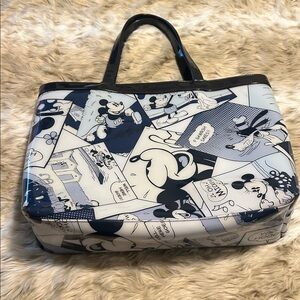 Mickey Mouse Comic Tote Bag vinyl small scratch seen in light. Minor flaws
